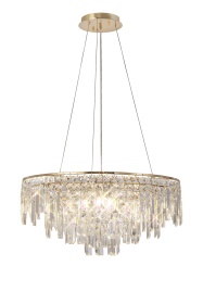 Maddison French Gold Crystal Ceiling Lights Diyas Ringed & Square Crystal Fittings Maddison French Gold Crystal Ceiling Lights Diyas Ringed & Square Crystal Fittings